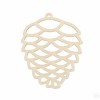 Pomme de pin en bois, 8cm, 3 pcs