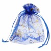 Pochette cadeau organza 10x14cm, bleu