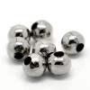 Round beads large hole, 10mm, 10 pces
