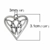 Hanging celtic heart, 31x29mm, 1 pce